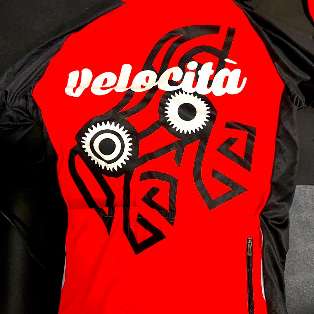 Race wear men’s apparel and shoes.